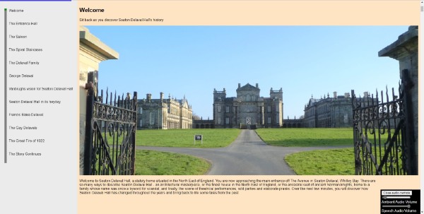 Interactive Virtual Guided Tour Website for Seaton Delaval Hall