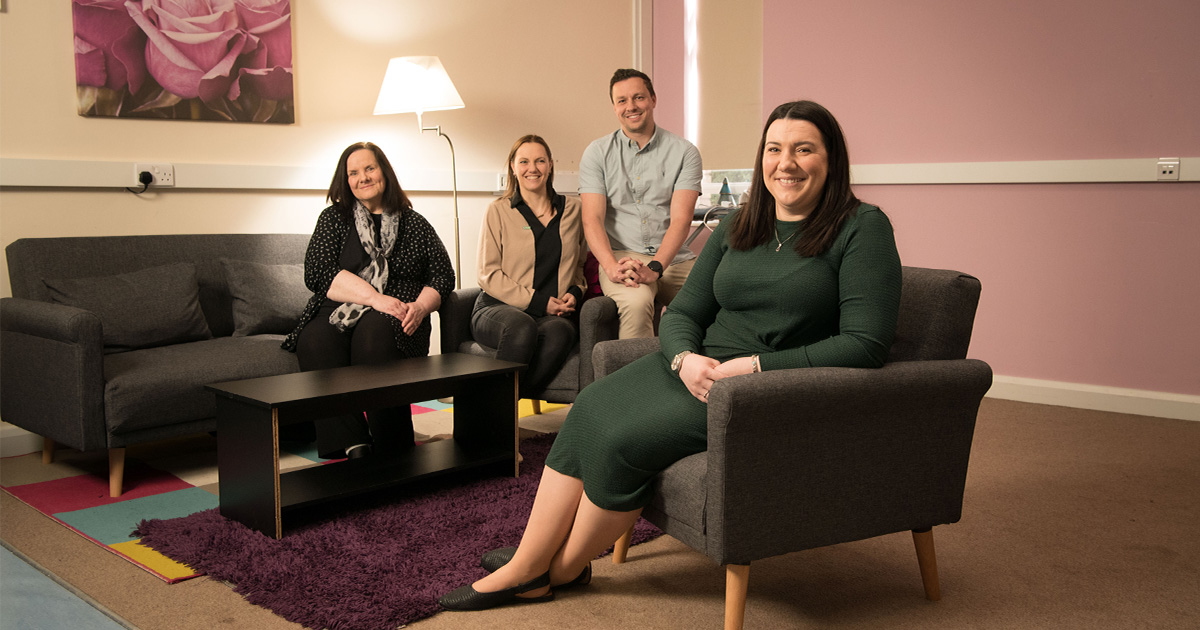 Isabel Quinn and Kevin Murphy, Assistant Professors in Adult Nursing, Dr Claire Pryor, Assistant Professor in Adult Nursing and Pathway Lead for SPQ Adult Nursing and Leanne Hume, Northern Region Lead Nurse Independent Health and Social Care, RCN