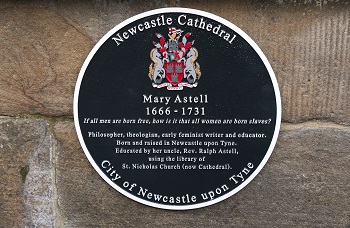 Caption:The plaque dedicated to Mary Astell