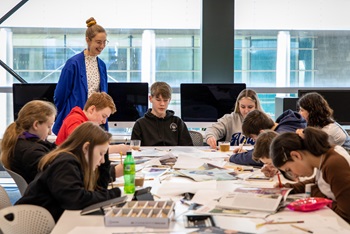 Caption: Young people from across the North East aged 13 to 16 are being given the chance to experience art and design activities at Northumbria.