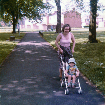 Caption:Iain Cunningham with his mother Irene
