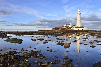 Caption:St Mary's Lighthouse at Whitley Bay