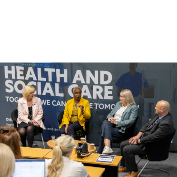 Caption: Working Well in Healthcare panel discussion
