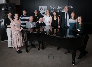 Caption: Staff and students from Northumbria University's Music degree