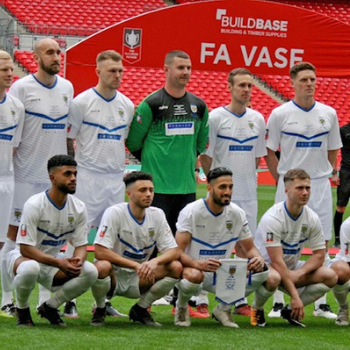 Consett AFC pictured at Wembley Stadium