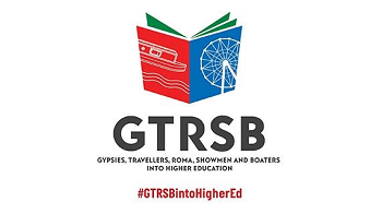 The logo of the Gypies, Travellers, Roma, Showmen and Boaters into Higher Education campaign