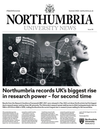 Caption: The Summer 2022 edition of Northumbria University News is available to read online and on campus now.