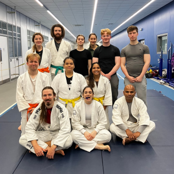 Caption: Members of Northumbria University's Jiu Jitsu club have staged physical assaults to help advance forensic research.