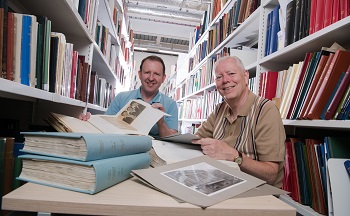 Caption:Bob Stanley and Brian Ward, pictured at Newcastle City Library