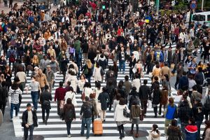 Caption:A busy city centre in Tokyo. Credit: Shutterstock