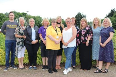 Caption:Kay Heslop (second right) with the Northumberland early years team