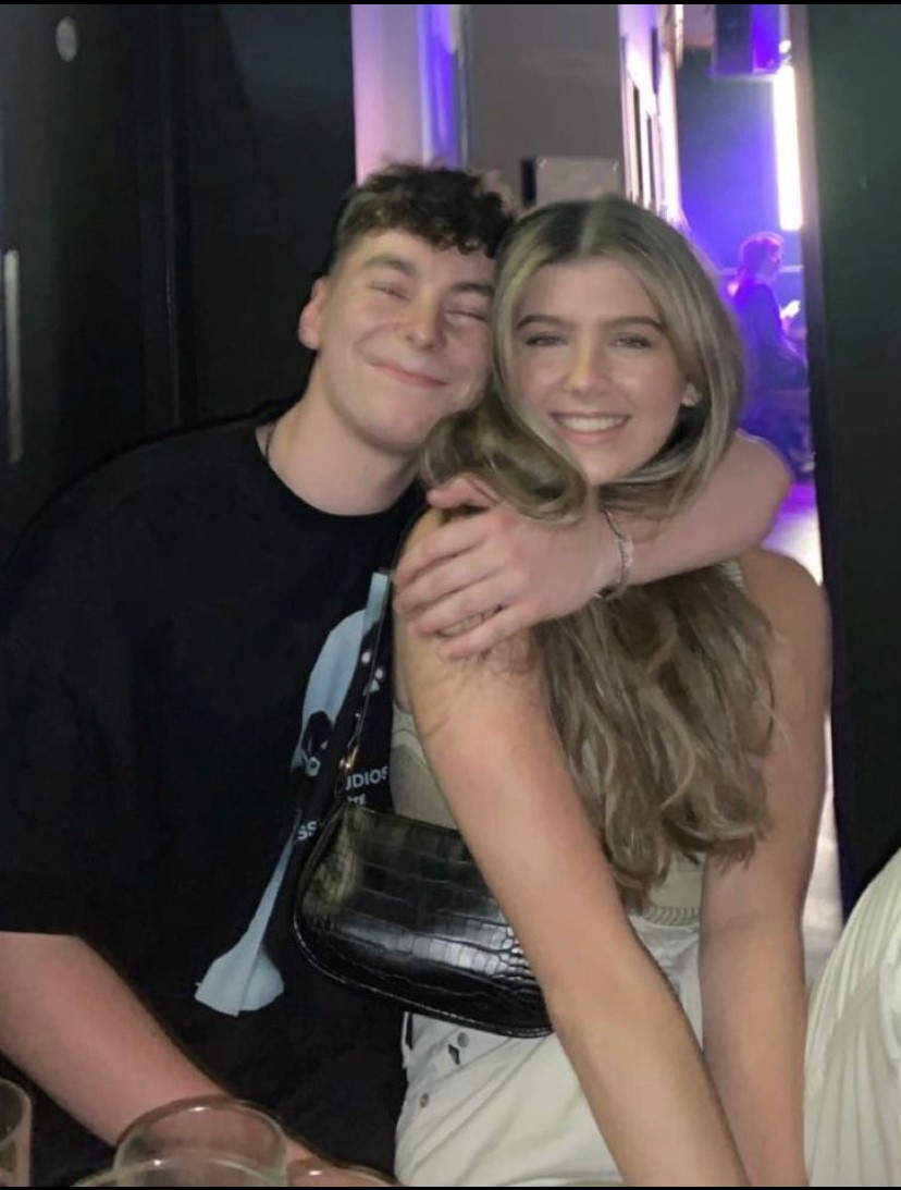 Caption: Jamie McClusky pictured with his girlfriend Jess Hulme.