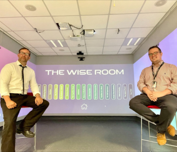 Caption: Dr Tor Alexander Bruce and Associate Professor Barry Hill in The WISE Room.