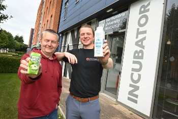 Caption: Lee Longstaff with Callum Mather
