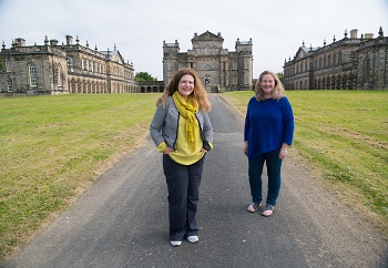 Caption:Nicky Grimaldi, Assistant Professor of Art Conservation at Northumbria University (left); and Emma Thomas, General Manager at Seaton Delaval Hall.