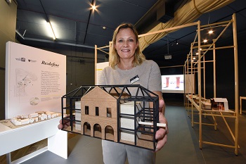 Caption:Exhibition Curator Clare Hunt