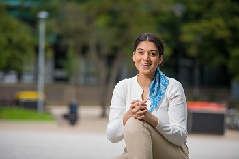 Caption:Student Khadija Shah