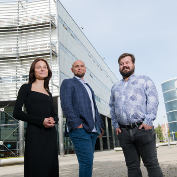 Caption: Left to Right: Arina Skorochodova, Dr Mikhail Vasenin, and Dr Savva Shanaev.