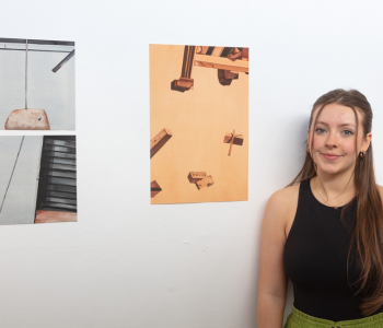 Caption: Holly Smith, a Fine Art graduate from Northumbria University, was one of 12 final-year students to win the Freelands Painting Prize earlier this year. 