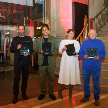 Caption: Mac Collins, pictured second from the left, at the LDF awards ceremony.