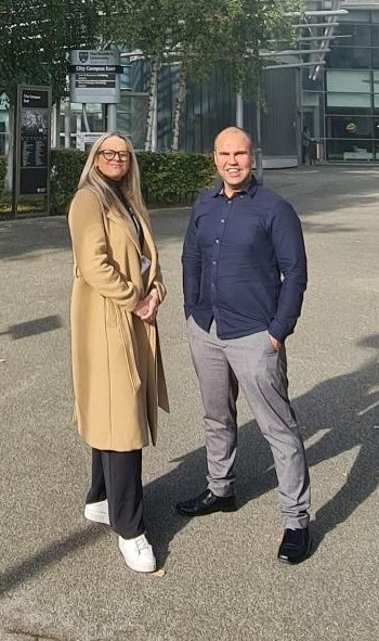 Caption: Dr Kimberley Hardcastle, Assistant Professor at Northumbria University and Al Alzein, Membership Engagement Manager at Dynamo