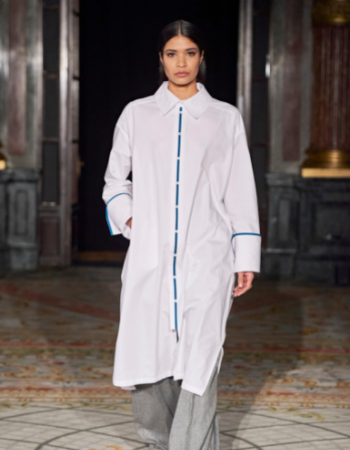 Caption: A catwalk image of Harriet Eccleston's recent work.