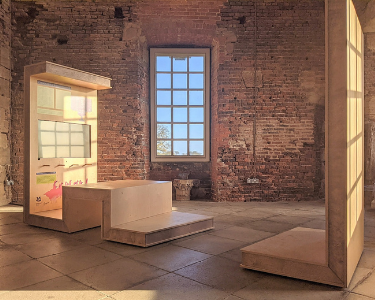 Caption: The installation on display at Seaton Delaval Hall, designed by Northumbria graduate, Hattie Keel.