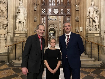 Caption:Dr Jamie Harding and Dr Adele Irving of Northumbria University, with David Smith, CEO of the charity Oasis Community Housing