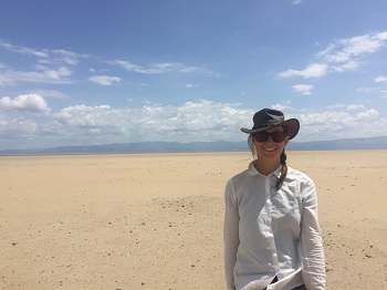 Caption: Dr Monika Markowska at what was Lake Chew Bahir in southern Ethiopia.
