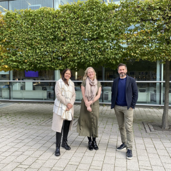 Caption: Pictured left to right: Dr Julie Trueman, Becky Gordon and Oliver Heath