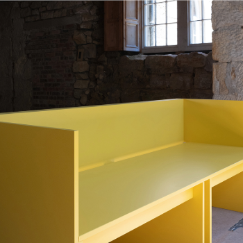 Caption: Dining Room Window Seat by Ben Couture. Photo by Jennine Wilson.
