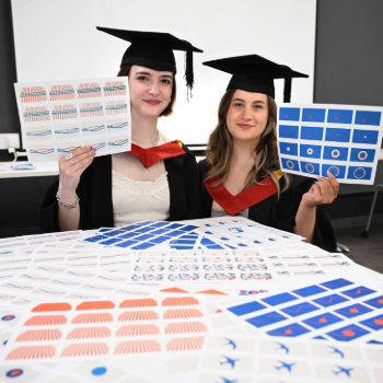 Caption: Abbie Smith and Frankie Harrison.