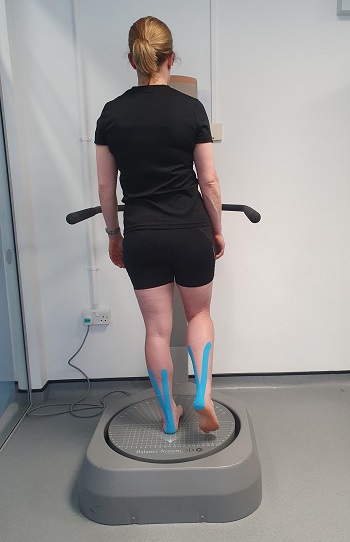 Caption:The computerised platform which volunteers will be asked to stand on during the experiments