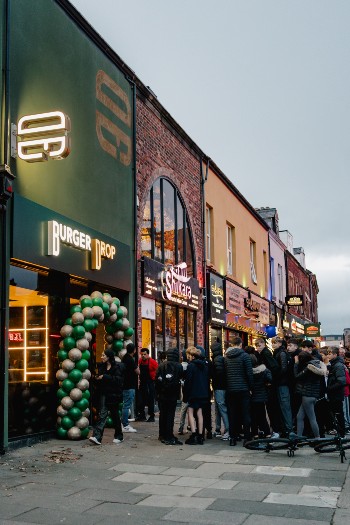 Caption: Burger Drop restaurant opening in Whitley Bay