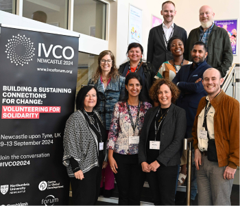 Caption: A team from Northumbria's Centre for Global Development worked with the International Forum for Volunteering in Development, known as Forum, and Comhlámh, the Irish Association of Development Workers and Volunteers, to organise and host IVCO 2024.