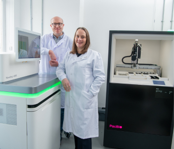 Caption: Dr Matthew Bashton with Professor Louise Bracken. 