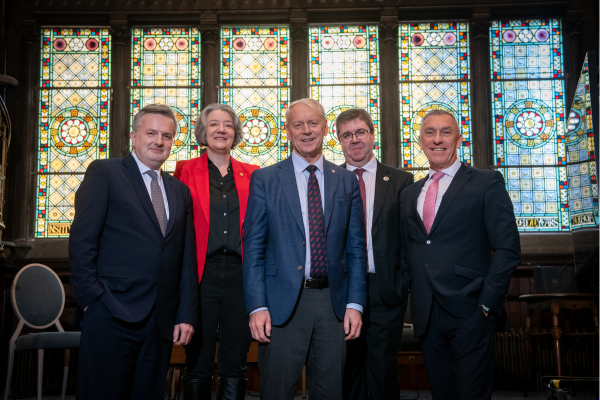 The Vice Chancellors of the five North East universities at the launch event of Universities for North East England