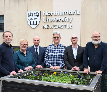 Caption: Dr David Littlefair and Dr Joanne Atkinson, Deputy and Head of Department for Social Work, Education and Community Wellbeing at Northumbria University are joined by public policy researchers, Professor Matthew Johnson, Dr Howard Reed, Dr Elliott Johnson and Dr Graham Stark.