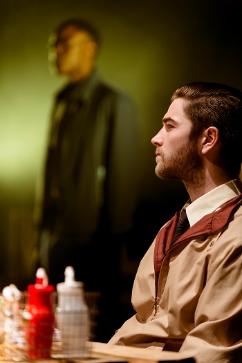 caption:Carl McKay playing Sam Gonzales Oklahoma City Chief of Police. Photo by Topher McGrillis