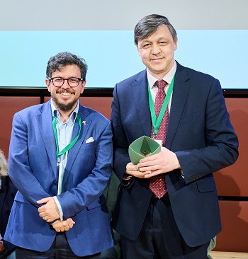 caption:Left to right: Joshua Sisskin, First Secretary of the Embassy of the United Kingdom in Berlin and Dr Ulugbek Azimov of Northumbria University