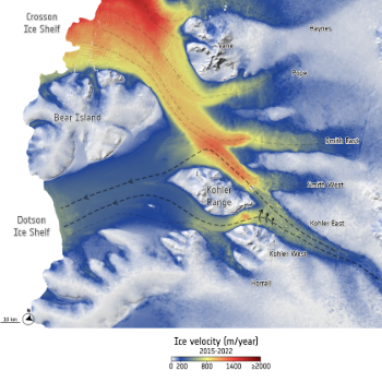 Caption: Glacier Velocity 2015-202