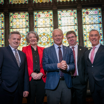 Caption: From left: Professor Michael Young, Deputy Vice-Chancellor (Academic) at University of Sunderland; Professor Karen O'Brien, Vice-Chancellor at Durham University; Professor Chris Day, Vice-Chancellor and President at Newcastle University; Professor Andy Long, Vice-Chancellor and Chief Executive at Northumbria University; and Professor Paul Croney, Vice-Chancellor and Chief Executive at Teesside University.