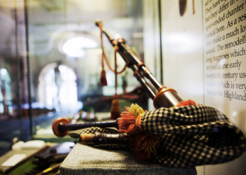 caption:A set of Border Pipes from the Morpeth Chantry Bagpipe Museum