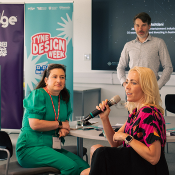 Caption: Professor Katy Shaw pictured at Tyne Design Week.