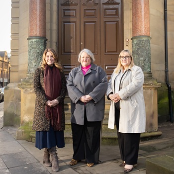 Caption:From l-r: North East Mayor, Kim McGuinness; Claire Malcolm, CEO, New Writing North; Cllr Karen Kilgour, Leader of Newcastle City Council. 