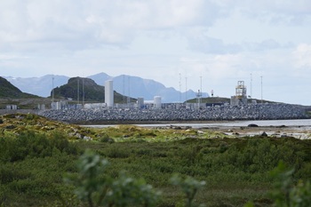 caption:Isar Aerospace’s Spectrum rocket launch complex, Andøya, Norway, which Dr Pete Howson visisted as part of his research