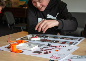 caption:North Tyne Youth member Matthew, helped design and build the AI ‘Logiscope’ Camera 