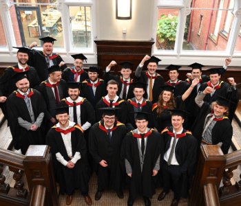 Caption: The first cohort of Civil Engineering Degree Apprentices from Northumbria University, at their graduation.