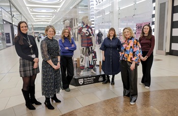 caption:From l-r: Olivia Telfer of Eldon Square; Helen Hughes of Newcastle United; Sophie Wetherell, Suzanne Nicolson and Linda Lightley of Northumbria University; and Natalie Outen of Newcastle United.