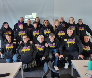 Caption: Members of the See Me North team pictured at a workshop held during the research and development of the Support Me North online directory.